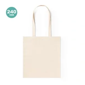 Bolsa de algodón resistente con asas largas