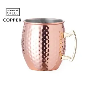 Taza de acero inox con recubrimiento de cobre