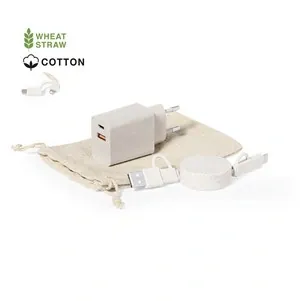 Cargador usb de pared con carga rápida y cable extensible