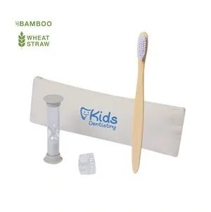 Cepillo dientes bambú con reloj arena ecológico