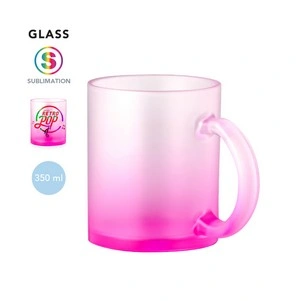 Taza de cristal borosilicato mate para sublimación
