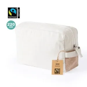 Neceser fairtrade de algodón con cierre seguro