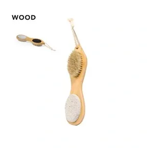 Cepillo exfoliante de madera natural cuatro funciones