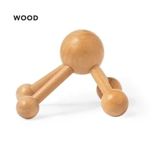 Masajeador de madera natural con empuñadura ergonómica