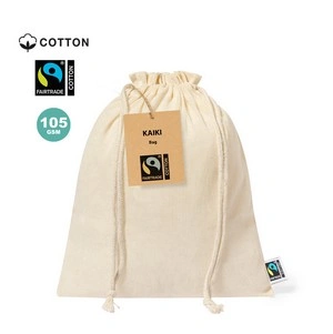 Bolsa de algodón natural con certificación fairtrade