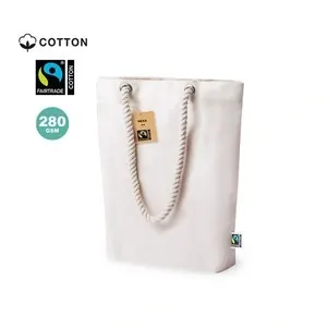 Bolsa de algodón natural con certificación fairtrade