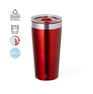 Vaso térmico de acero inox reciclado con tapa dosificadora