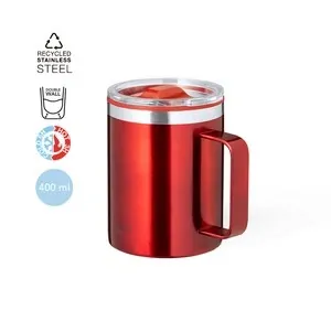 Taza térmica de acero inox reciclado con tapa dosificadora