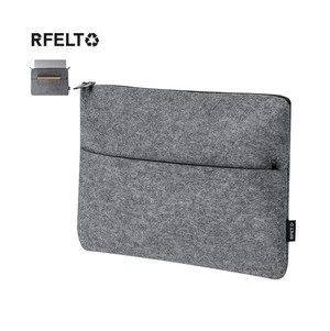 Funda para portátil en fieltro rpet con bolsillo acolchado