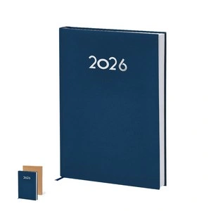 Agenda b5 con diseño página día y marcapáginas tela