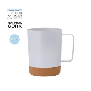 Taza de pp reciclado con asa cuadrada