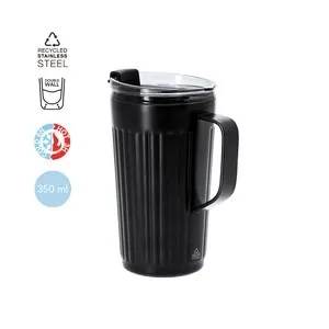 Taza térmica de acero reciclado con tapa a presión