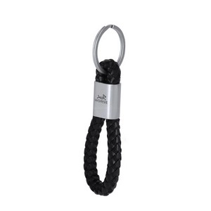 Llavero elegante con cordón trenzado para marcaje láser