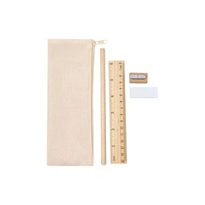 Set de 4 piezas de papelería en estuche de algodón