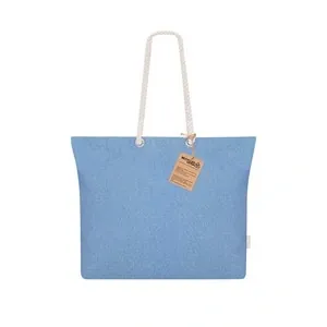 Bolsa de algodón reciclado con diseño trenzado