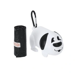 Dispensador de bolsas para mascotas diseño perro con 15 bolsas