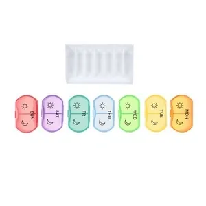 Pastillero semanal con 14 compartimentos para dosis
