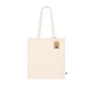 Bolsa de algodón fairtrade con asas largas y resistente