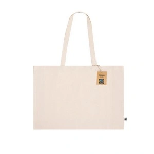 Bolsa de algodón fairtrade con asas largas