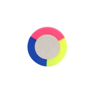 Marcador fluorescente ecológico de tres colores