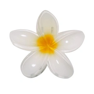 Pinza para el pelo flor blanca con sujeción segura