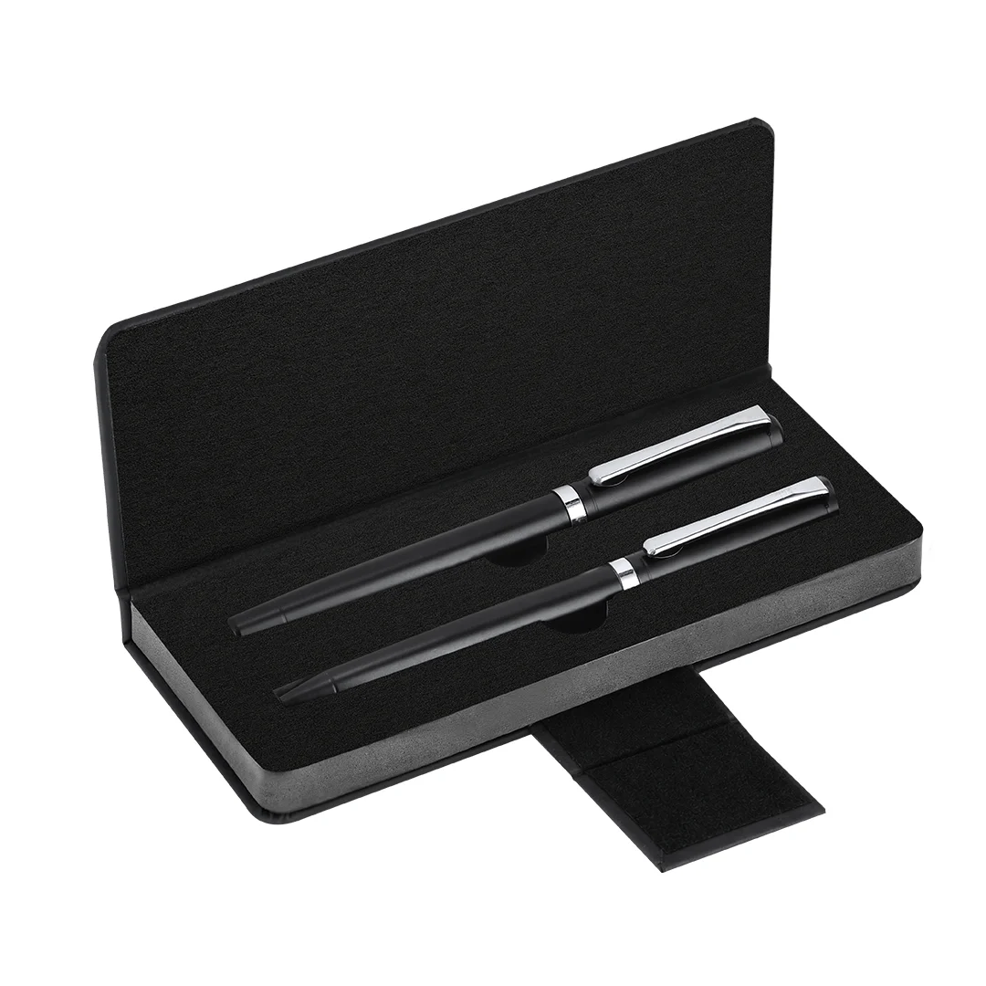 Set de bolígrafo y roller de acero orel