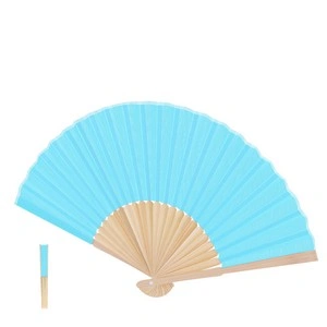 Abanico mynor personalizable de bambú y poliéster resistente
