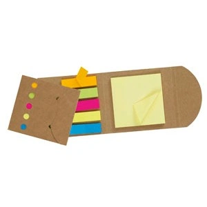 Bloc de notas reciclado con señaladores adhesivos