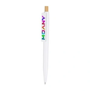 Bolígrafo icarus personalizable en bambú y abs brillante