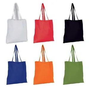 Bolsa de algodón con asas combinadas