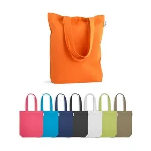 Bolsa de algodón reciclado con asas largas