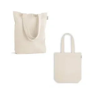 Bolsa de algodón reciclado con asas largas