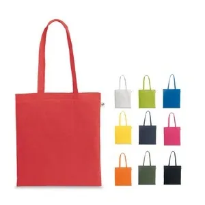 Bolsa de algodón reciclado sin teñir y ecológica