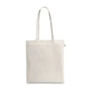 Bolsa de algodón reciclado sin teñir y ecológica