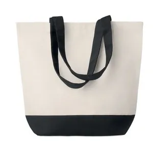 Bolsa de compra de canvas con bolsillo interior