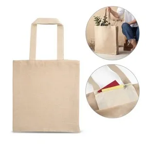 Bolsa de juco con bolsillo interior y cremallera