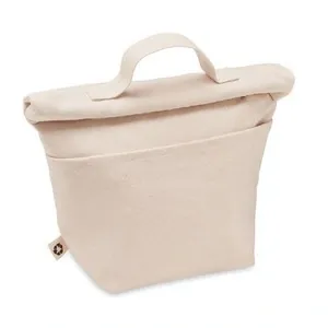 Bolsa nevera de algodón reciclado con cierre rolltop