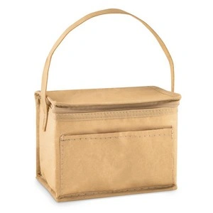 Bolsa nevera kraft con aislamiento para 6 latas