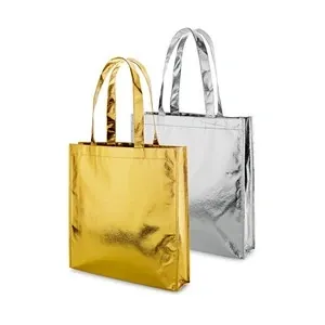 Bolsa non-woven laminada brillante con asas resistentes