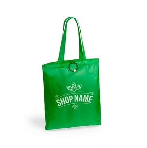 Bolsa plegable de poliéster con elástico colores variados