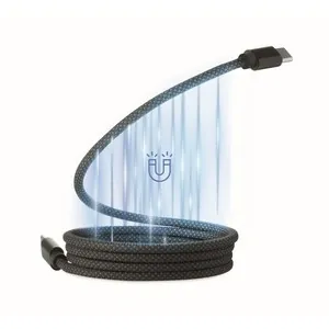 Cable de carga magnético 60w trenzado sin enredos