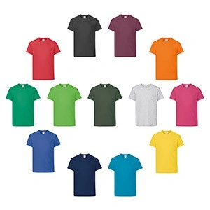 Camiseta de algodón con cuello redondo para impresión