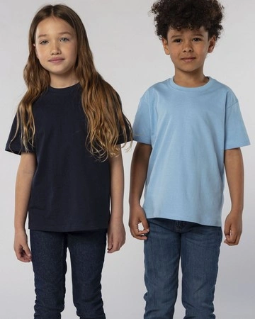 Camiseta niño de algodón con cuello reforzado