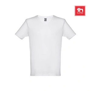 Camiseta unisex de algodón con escote en v