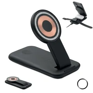 Cargador inalámbrico 3 en 1 magnético 15 w