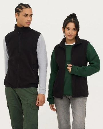 Chaleco de microfibra unisex poliéster reciclado