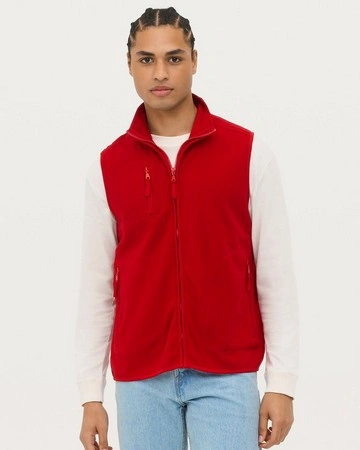 Chaleco polar unisex anti peeling con 3 bolsillos