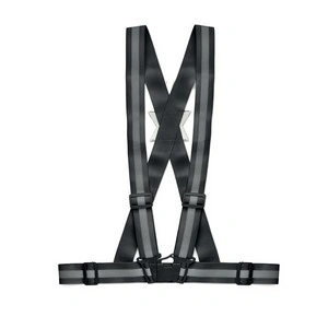 Chaleco reflectante ajustable 360 bandas plateadas