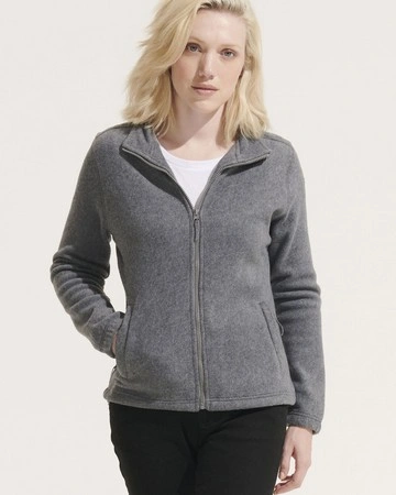 Chaqueta polar mujer anti peeling con bolsillos