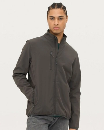 Chaqueta softshell con cremallera 3 capas recicladas